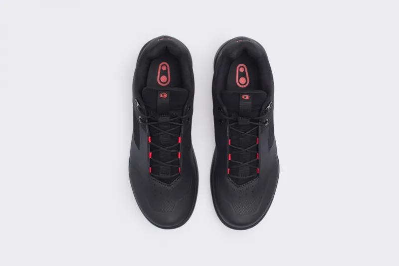 Crankbrothers Stamp Lace Flat MTB Cycling Shoe In Black/Red -4